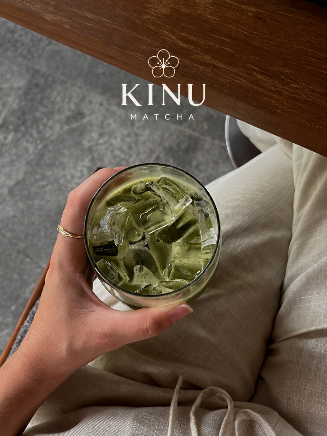 Kinu Matcha iced matcha lifestyle photography