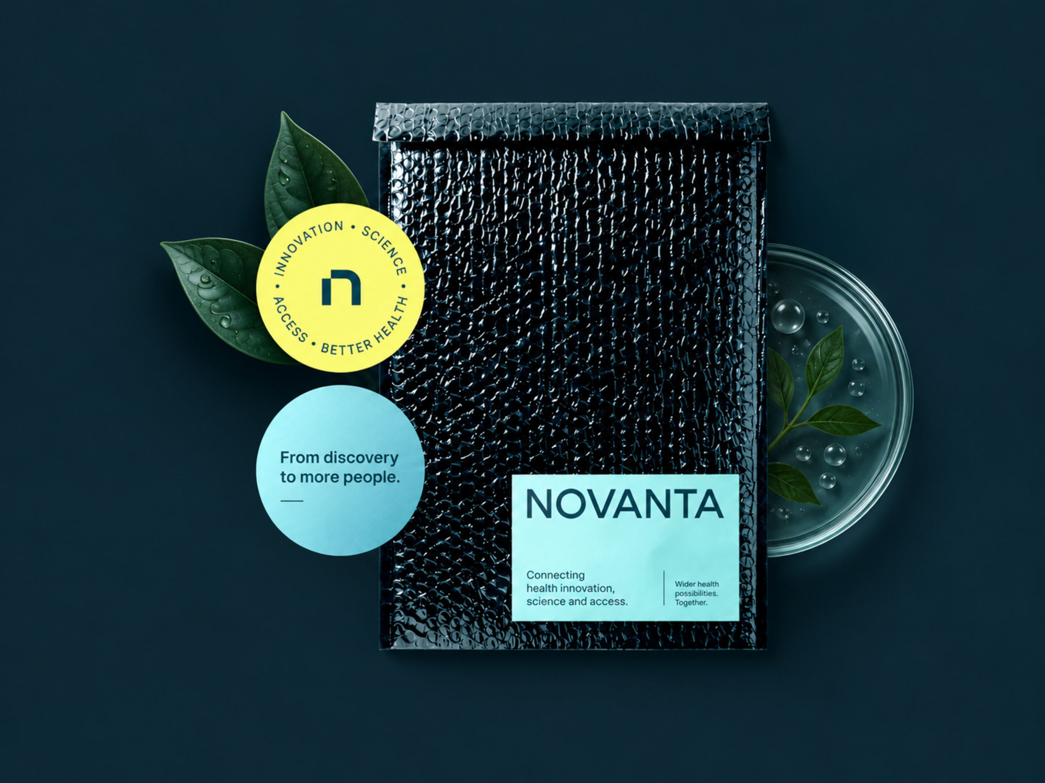 Novanta health innovation packaging and identity